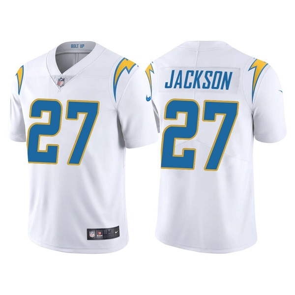 Men's Los Angeles Chargers #27 J.C. Jackson White Vapor Untouchable Limited Stitched Jersey Men's Los Angeles Chargers #27 J.C. Jackson White Vapor Untouchable Limited Stitched Jersey